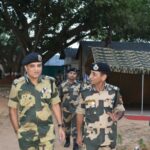 BSF ADG Visits  Kamlasagar & Nischintpur Border In Tripura.