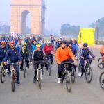 Dr Mansukh Mandaviya Flags Off ‘Fit India Sundays On Cycle’ Initiative; CRPF, ITBP, Former WWE Star Shanky Singh Joins  Event.