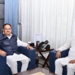 Chief Minister Dr. Manik Saha Meets With Union  Health Minister And BJP National President J.P.Nadda.